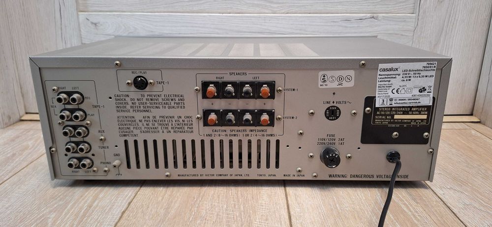 Gorgeous JVC A-S5 Integrated Amp And Hitachi FT-5000 Digital Tuner Silver Face Set