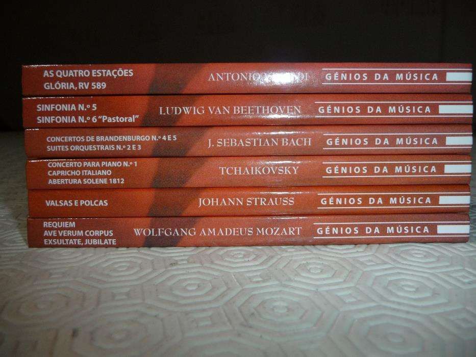 Coleção Génios da Música (6 livros com CD todos por 15€) - NOVOS