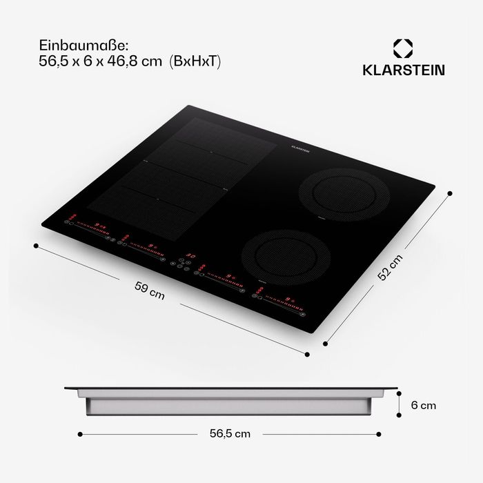 Керамическая индукционная плита Masterzone 60 Hybrid Kochfeld 7200 Вт,