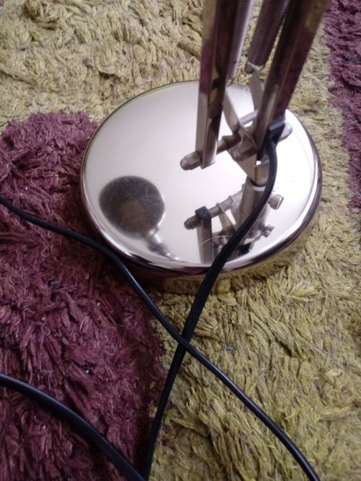 Lampa stojąca Ikea biurkowa srebrna