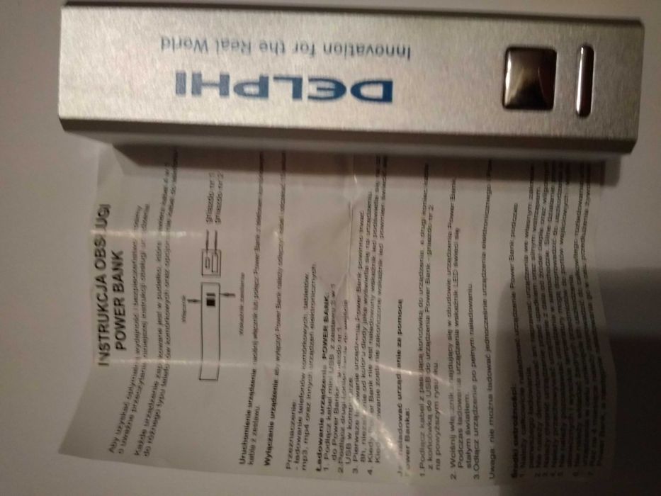 Powerbank marki DELPHI, 2600 mAh