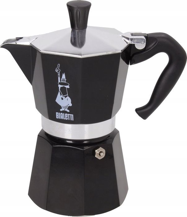 EKSKLUZYWNA Kawiarka Moka Express 3 espresso CZARNA 130ml BIALETTI