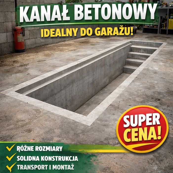 KANAŁY 3,5-6m do warsztatu KANAŁ do garażu SZAMBO szamba betonowe