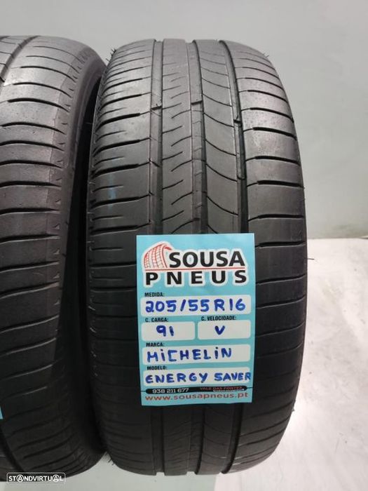 2 pneus semi novos 205-55r16 michelin - oferta dos portes