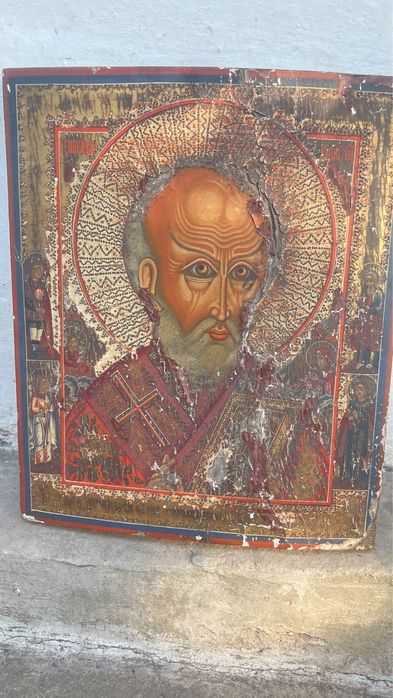 Икона “Святитель Николай Чудотворец с житием”