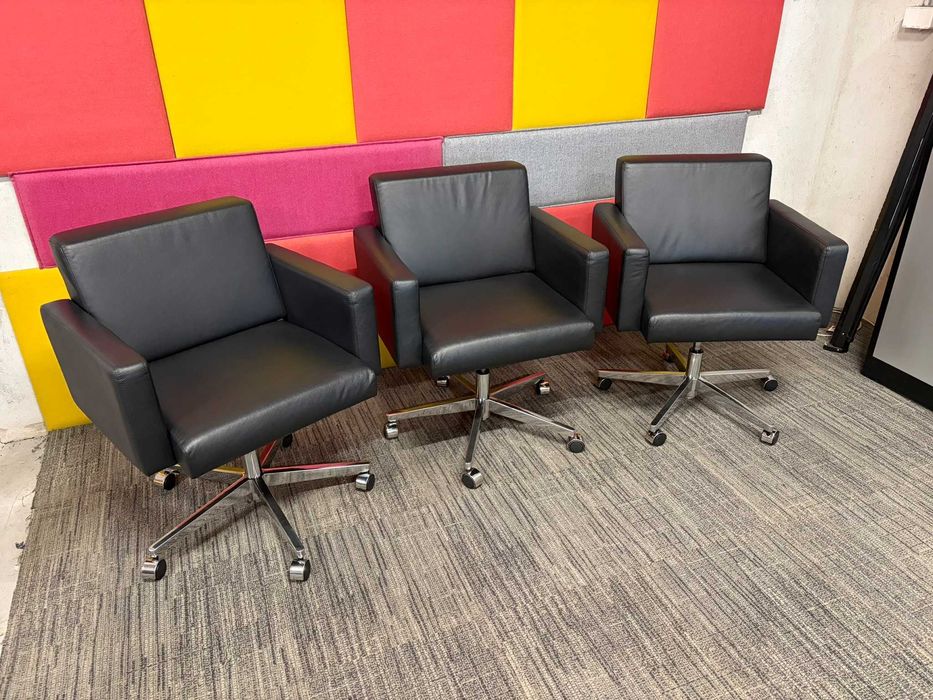 Fotel obrotowy skórzany konferencyjny lounge klubowy piękne!
