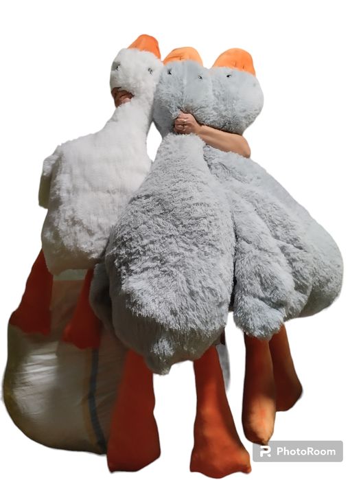 ГУСЬ ОБНИМУСЬ Акция черный серый розовый игрушка подушка обнимашки