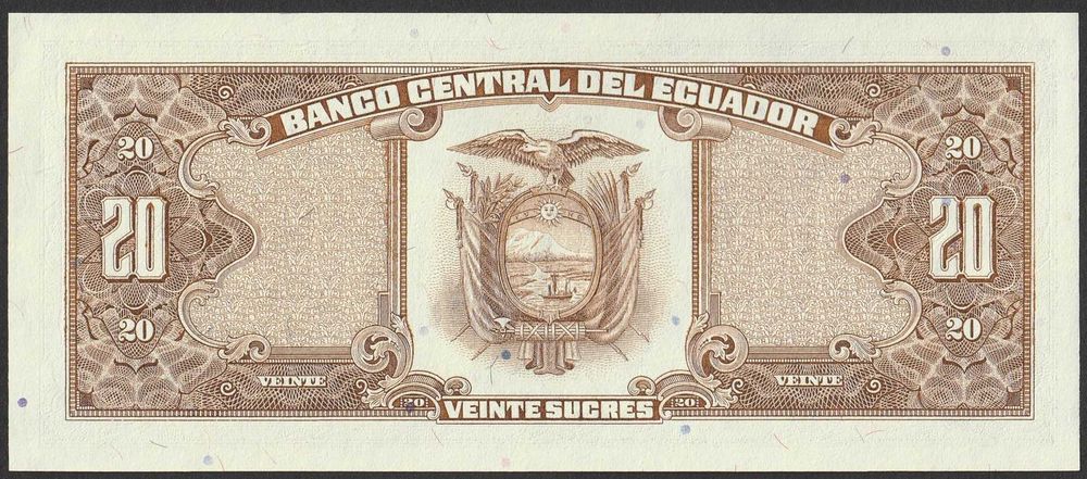 Ekwador 20 sucre 1988 rok - stan bankowy UNC