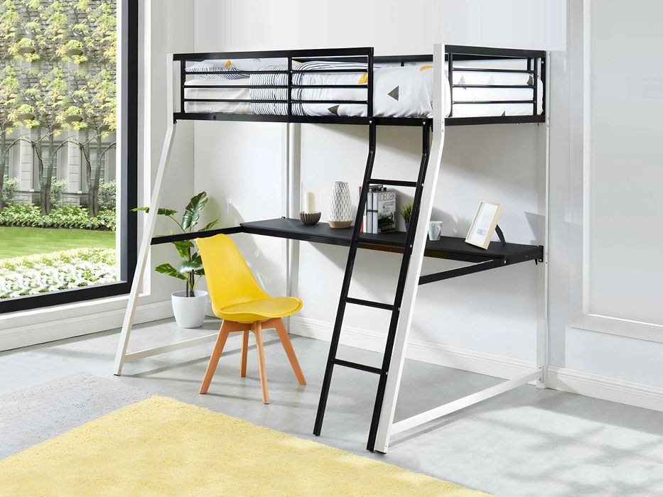 Cama e colchão, com secretária integrada 90x190 cm