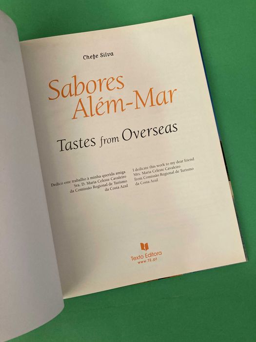 Livro Culinária Sabores Além-Mar Chefe Silva Texto Editora