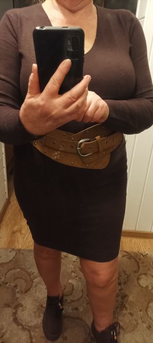 Sukienka dzianinowa czekolada.