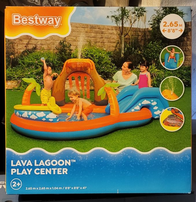 Nowy Basen dla dzieci Lava Lagoon Zraszacz Piłki Poduszka Ślizgawka