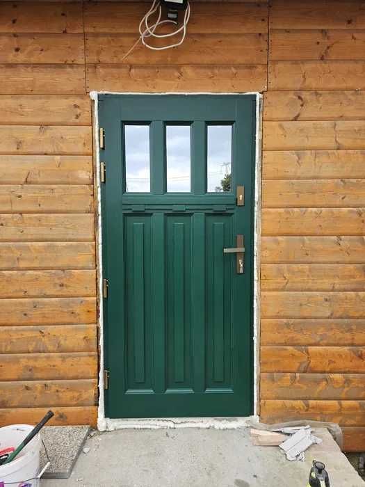 Drzwi zewnętrzne dębowe_producent_dotacja_dostawa GRATIS_montaż