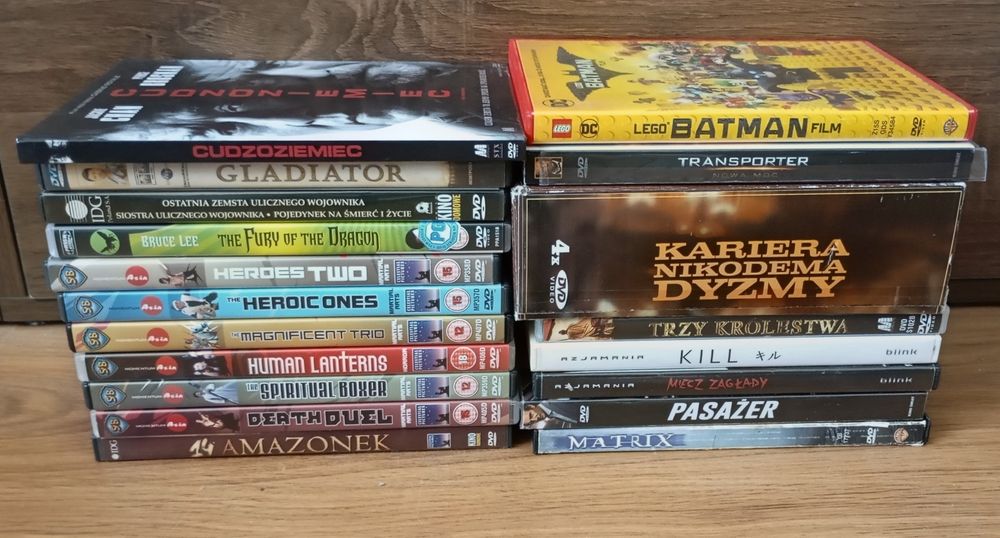 Filmy DVD zestaw - akcja, sztuki walki, kung fu, Shaw Brothers, polskie