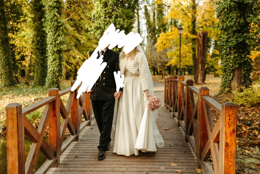 Suknia Ślubna z satyny Ecru 40/42