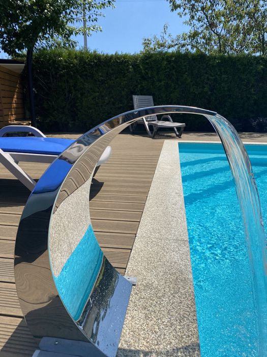 Cascata piscina inox