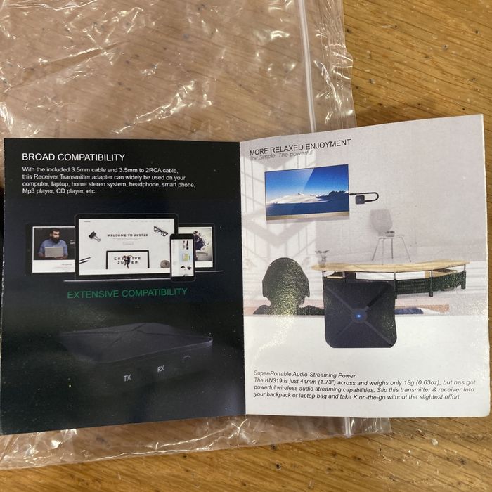 Receptor Emisor / Receptor Bluetooth 4.2 transmissor áudio KN319 -Novo