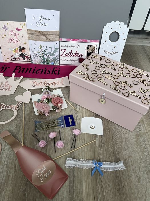 Dodatki ślubne gadżety do zdjęć dekoracje weselne ozdoby