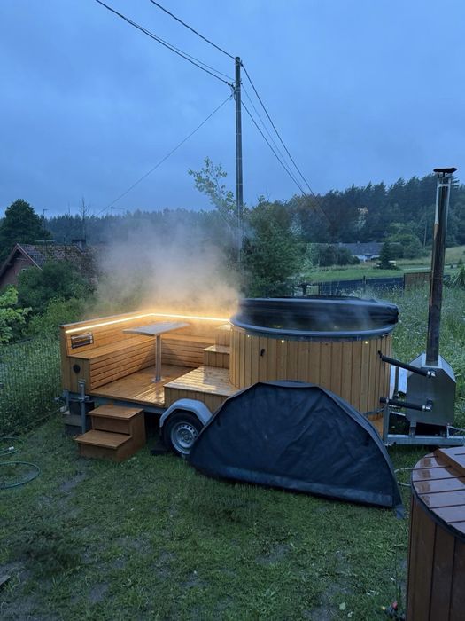 Mobilna balia na wynajem / relaks na kółkach mobilna sauna
