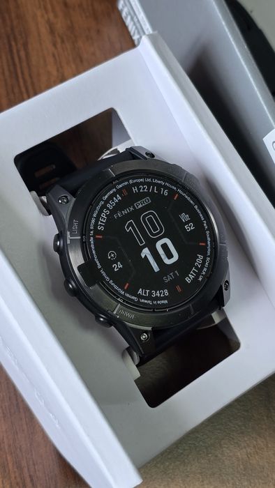 Garmin Fenix 7X Pro Sapphire Solar Carbon Gray DLC Titanium