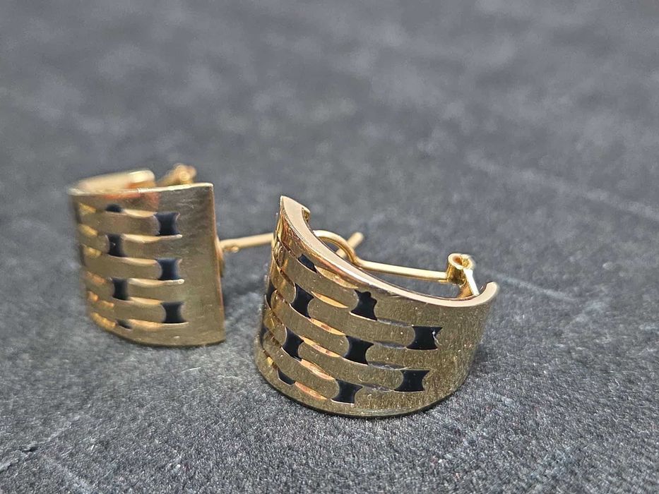 Złote kolczyki pr.585 14k waga 4,8g Kraków W