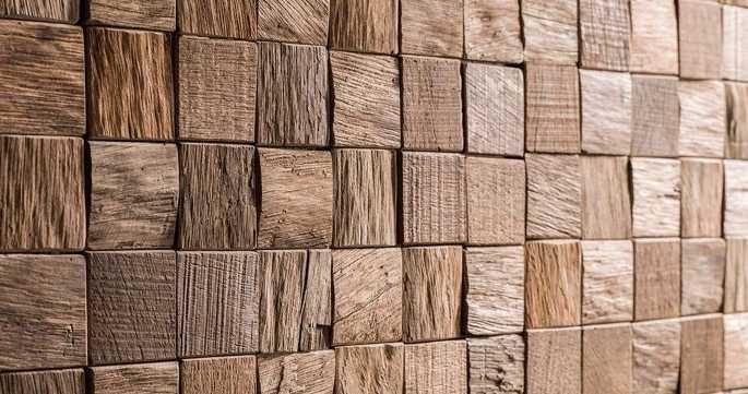 Деревянные 3D панели Декоративні панелі 3д, декор плитка Дуб Сосна