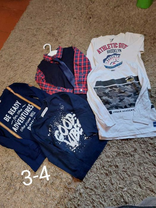 лот одягу Футболки і шорти  Реглани.Кофти для хлопчика 104-110