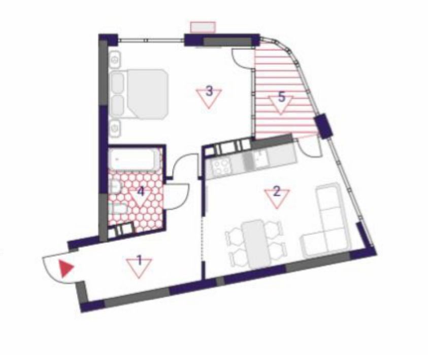 1-room apartment apartment by the address st. Ul Prichalnaya (area 55,4 m²) - Atlanta.ua - photo 2