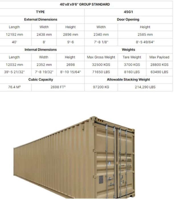 Contentor VENDA e ALUGUER 20fit / 40fit