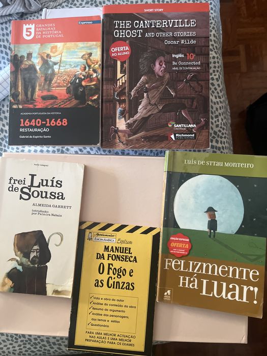 Livros esculares- frei luis de sousa e felizmente há luar!