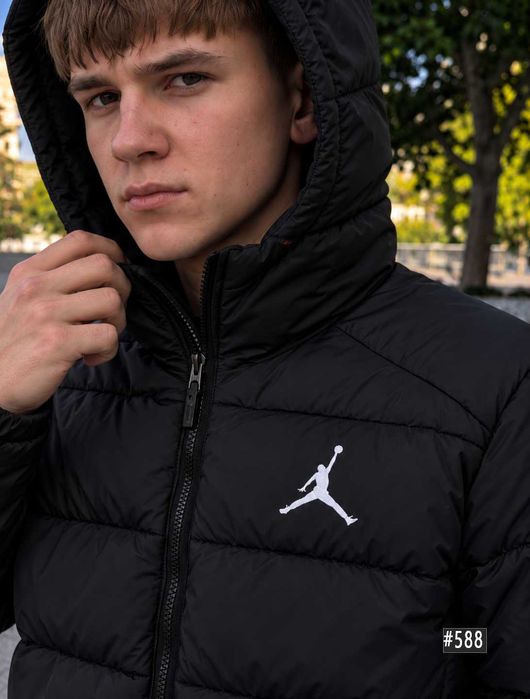 Черный Микро Пуховик Nike Jordan / XS-XXL