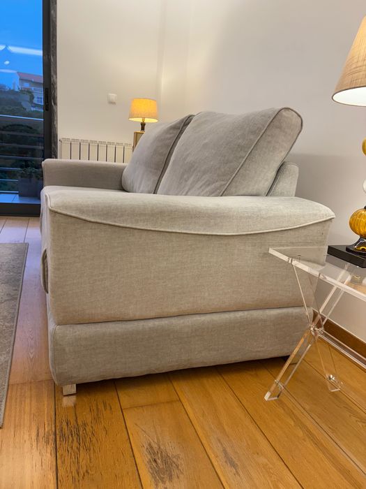 Sofa veludo cinzento