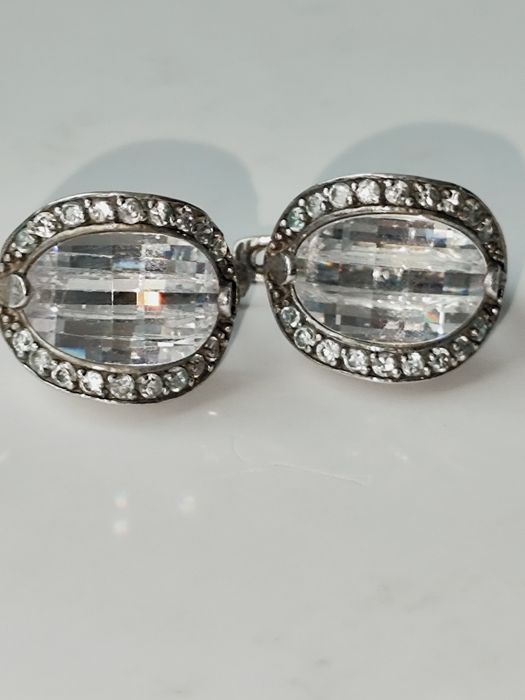 Stary wyrób - kolczyki - srebro 925 - vintage