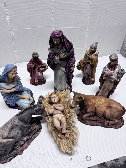Stone Nativity Set, 9 Pieces