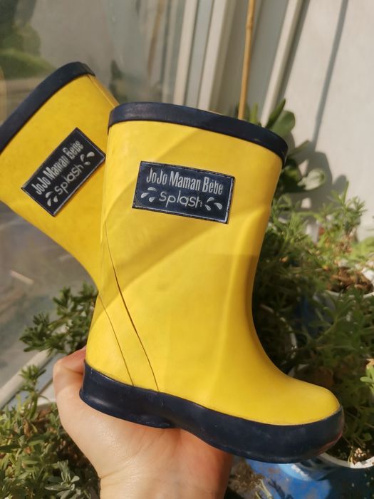 Жовті гумові чобітки чоботи JoJo Maman Bebe розмір 3