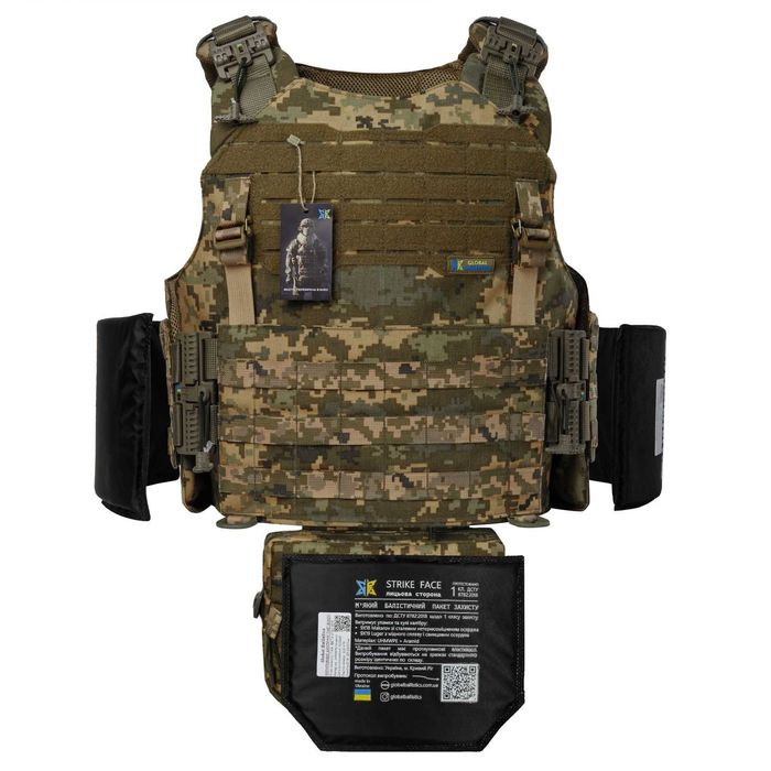 Балістичний пакет 1-го класу ДСТУ для захисту паху 160 на 200 мм.