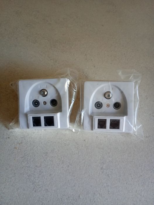 Gniazdo RTV + LAN 2 sztuki