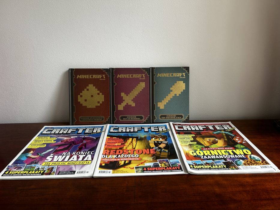 Ksiązki minecraft z seri porandnik dla + 3 gazetki crafter