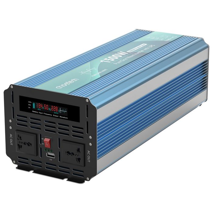Инвертор Choetech с зарядкой, функция ИБП 12\220V 1500Вт (INV-C1500WUP