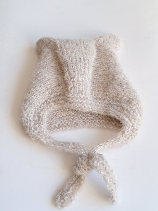 Czapka Kotek na 1-2 lat.Alpaka.Handmade.