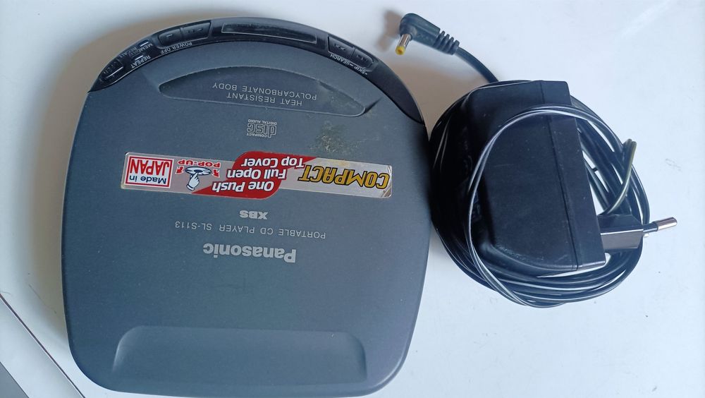 Leitor de CD portátil Panasonic SL-XBS Bass Dispositivo de Música Vint