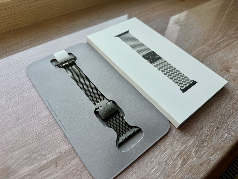 Титановий ремінець Apple Milanese Loop Black Titanium - Size L