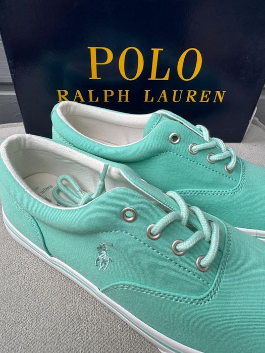 Nowe trampki materiałowe damskie POLO RALPH LAUREN turkusowe 39
