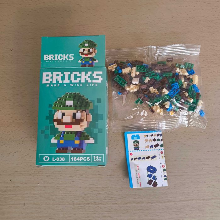 Puzzle Legos Super Mário, Luigi, Pokémon Pikachu