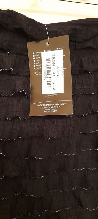 Bluzka wieczorowa czarna M 38-40 nowa