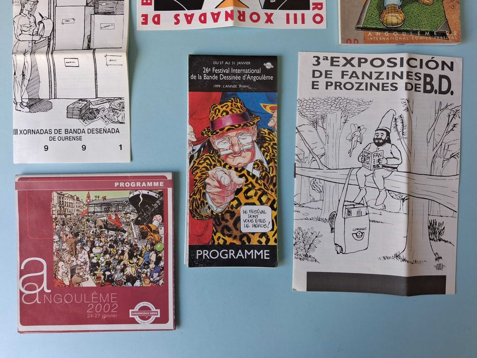RARO Conjunto de programas e catálogos de Exposições de BD e fanzines.