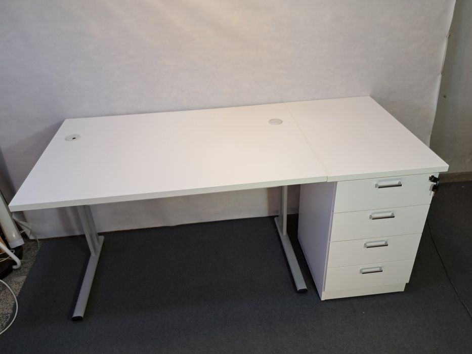 Biurko proste SVENBOX 120x80  plus dostawka 50x80cm