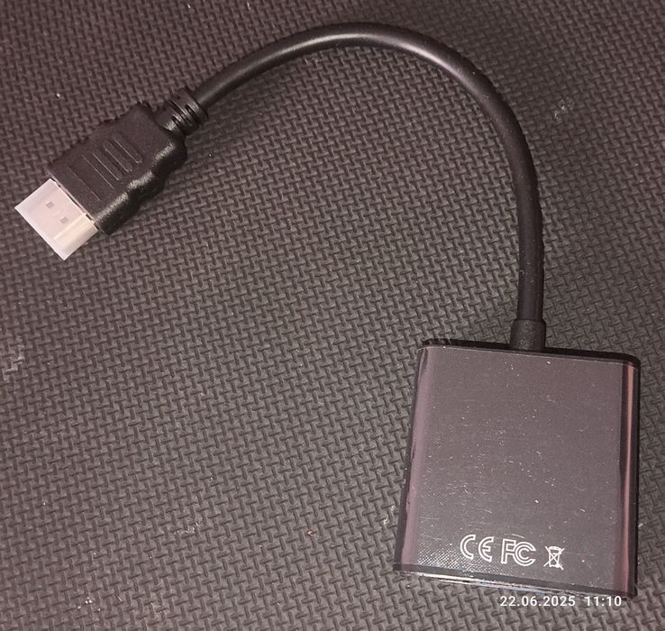 Адаптер  переходник VGA на HDMI/VGA+Аудио 3,5мм (A-VGA-HDMI-02)