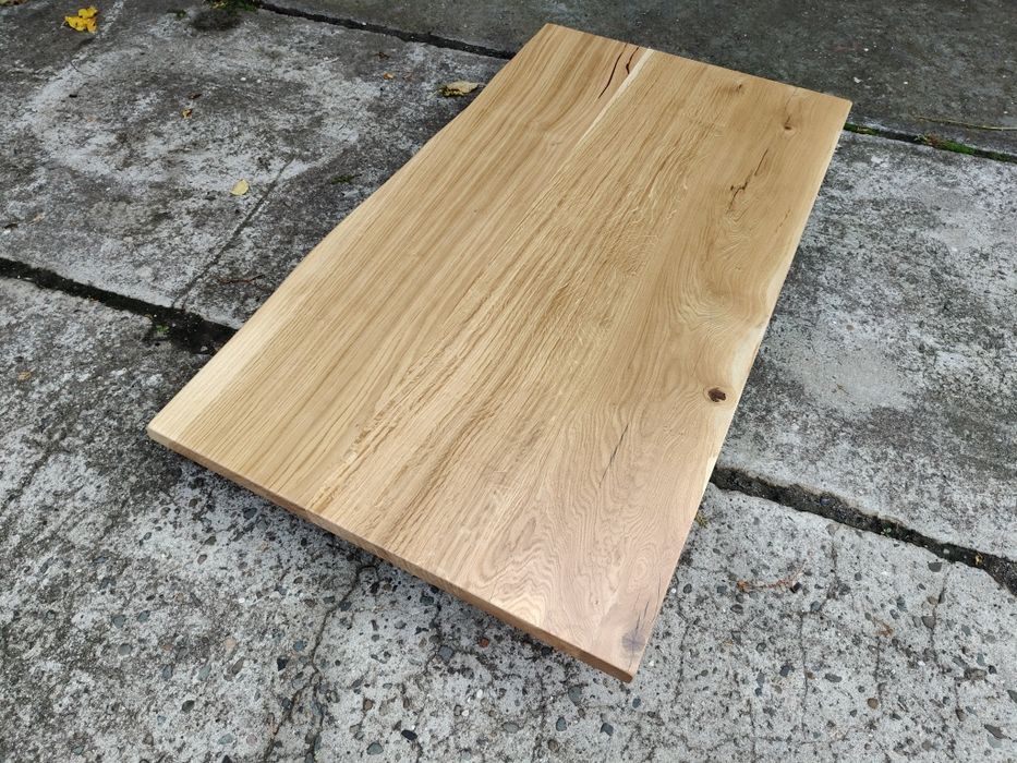 Blat dębowy 140x76 live edge na biurko