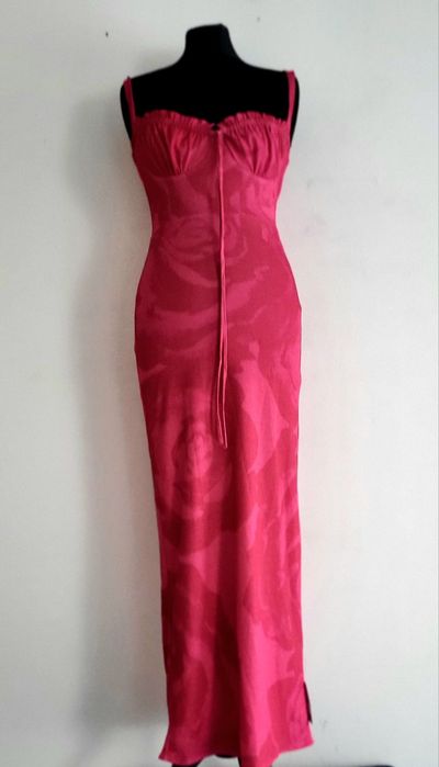 ASOS śliczna różowa Długa Maxi sukienka sexy wiosna lato xs 34 s 36 m 38